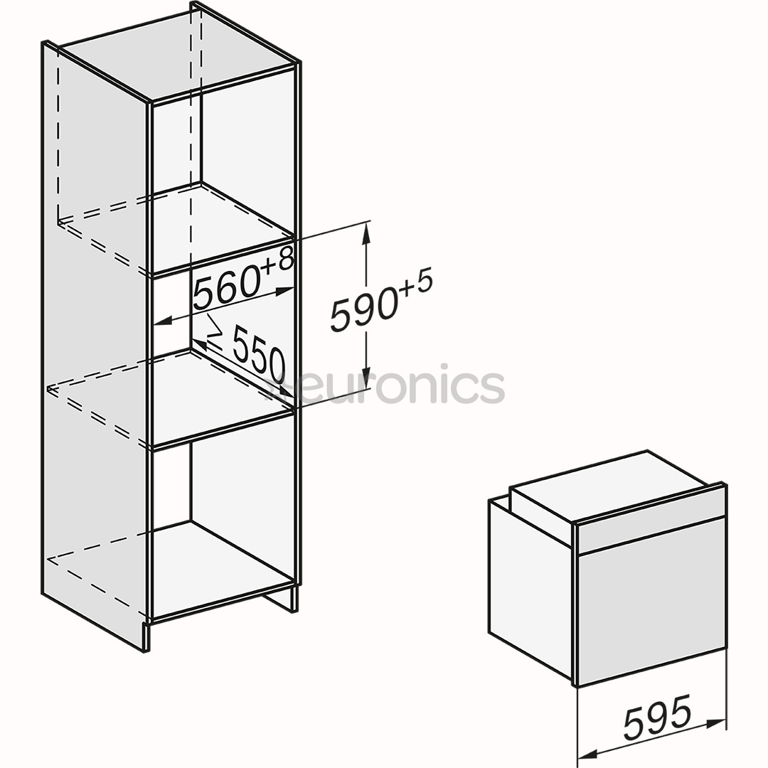 Miele, 76 L, pürolüütiline puhastus, must - Integreeritav ahi
