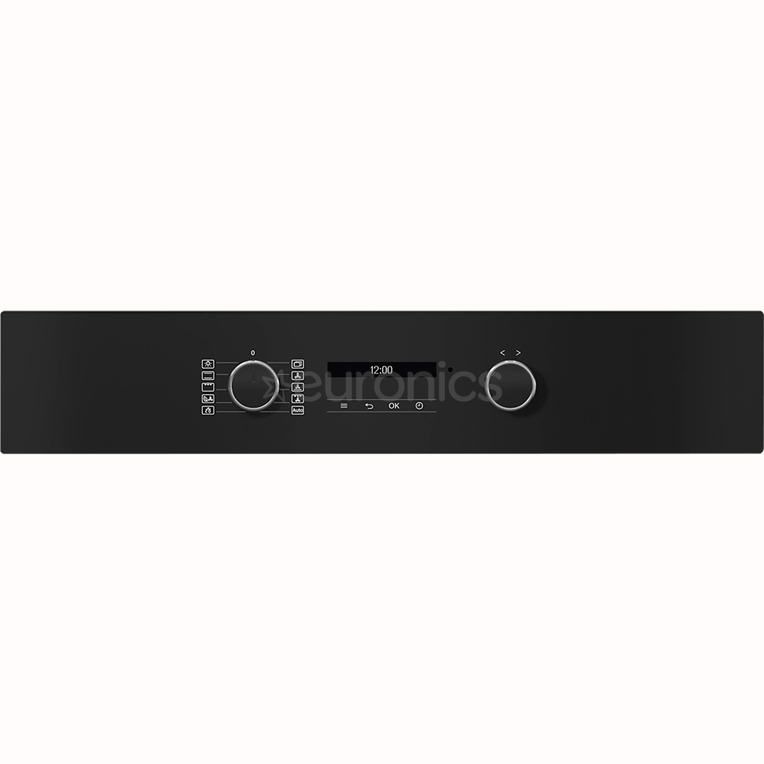 Miele, 76 L, pyrolytic cleaning, black - Built-in oven