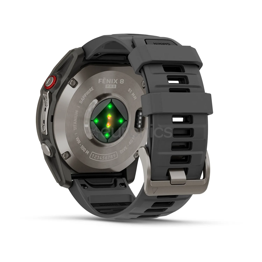 Garmin Fenix 8 Pro, 51 mm, titanium, graphite / black - Sports watch