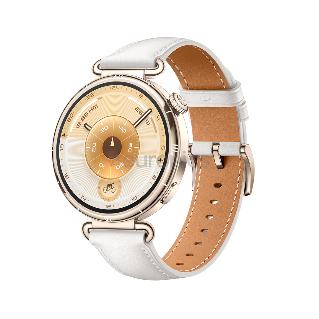 Huawei Watch GT6, 41 mm, nahkrihm, kuldne / valge - Nutikell