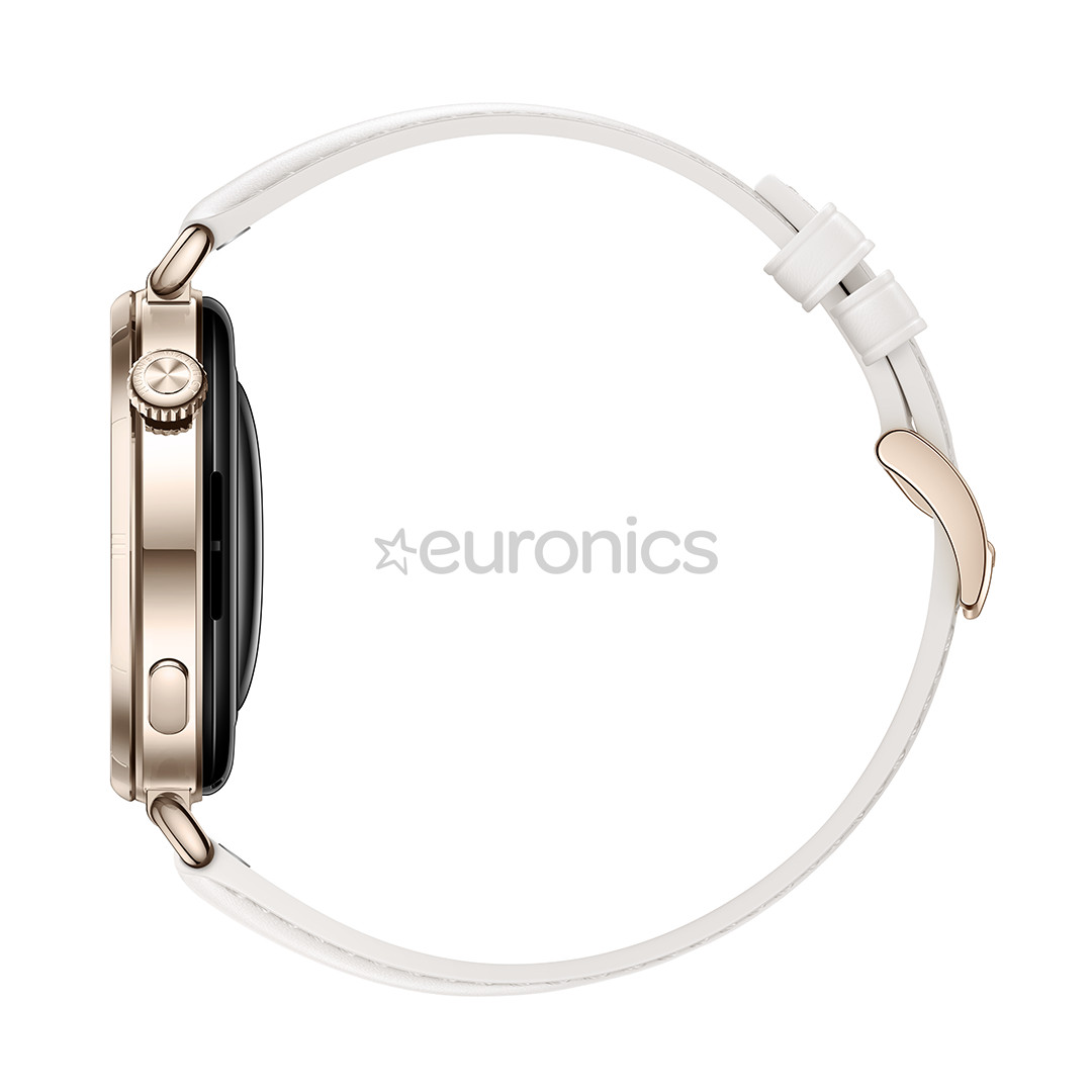 Huawei Watch GT6, 41 мм, кожаный ремешок, золотистый / белый - Смарт-часы