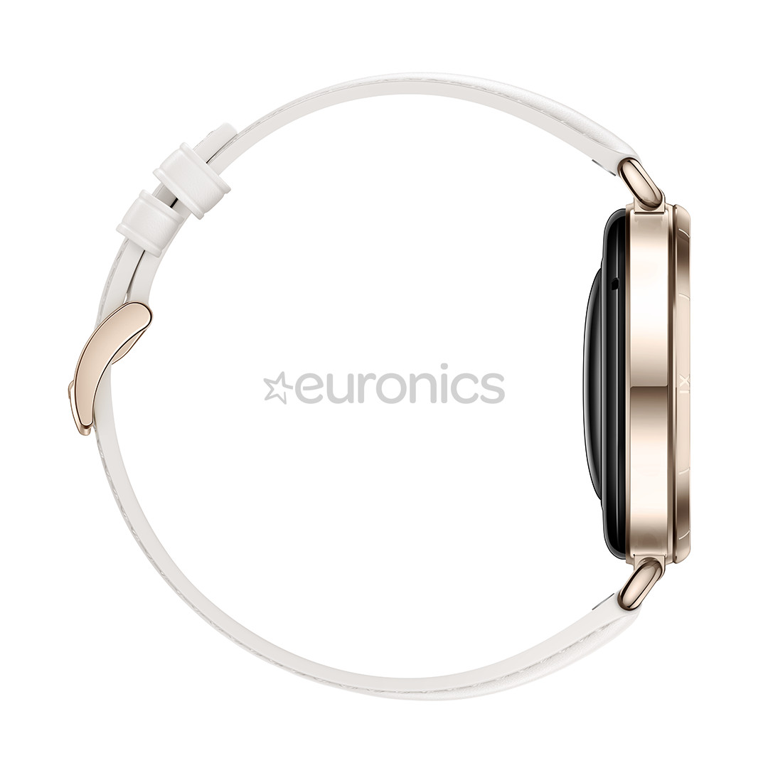 Huawei Watch GT6, 41 мм, кожаный ремешок, золотистый / белый - Смарт-часы
