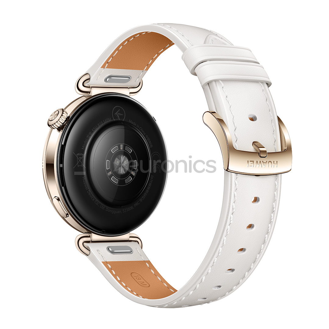 Huawei Watch GT6, 41 мм, кожаный ремешок, золотистый / белый - Смарт-часы