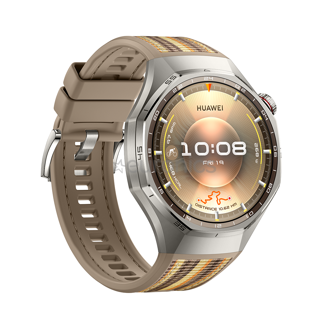 Huawei Watch GT6 Pro, 46 mm, titaan, punutud rihm, roostevaba / pruun - Nutikell