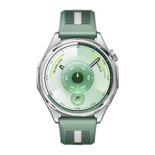 Huawei Watch GT6, 46 mm, punutud rihm, roostevaba / roheline - Nutikell 55020FTV