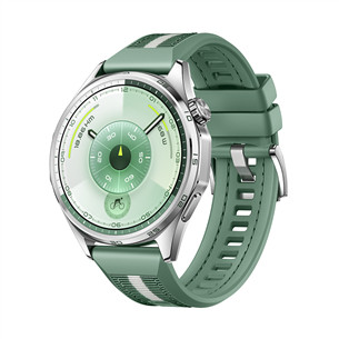 Huawei Watch GT6, 46 mm, woven strap, stainless / green - Smart watch