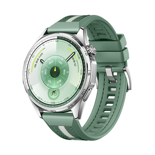 Huawei Watch GT6, 46 mm, punutud rihm, roostevaba / roheline - Nutikell