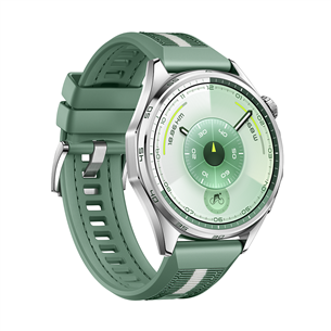 Huawei Watch GT6, 46 mm, punutud rihm, roostevaba / roheline - Nutikell