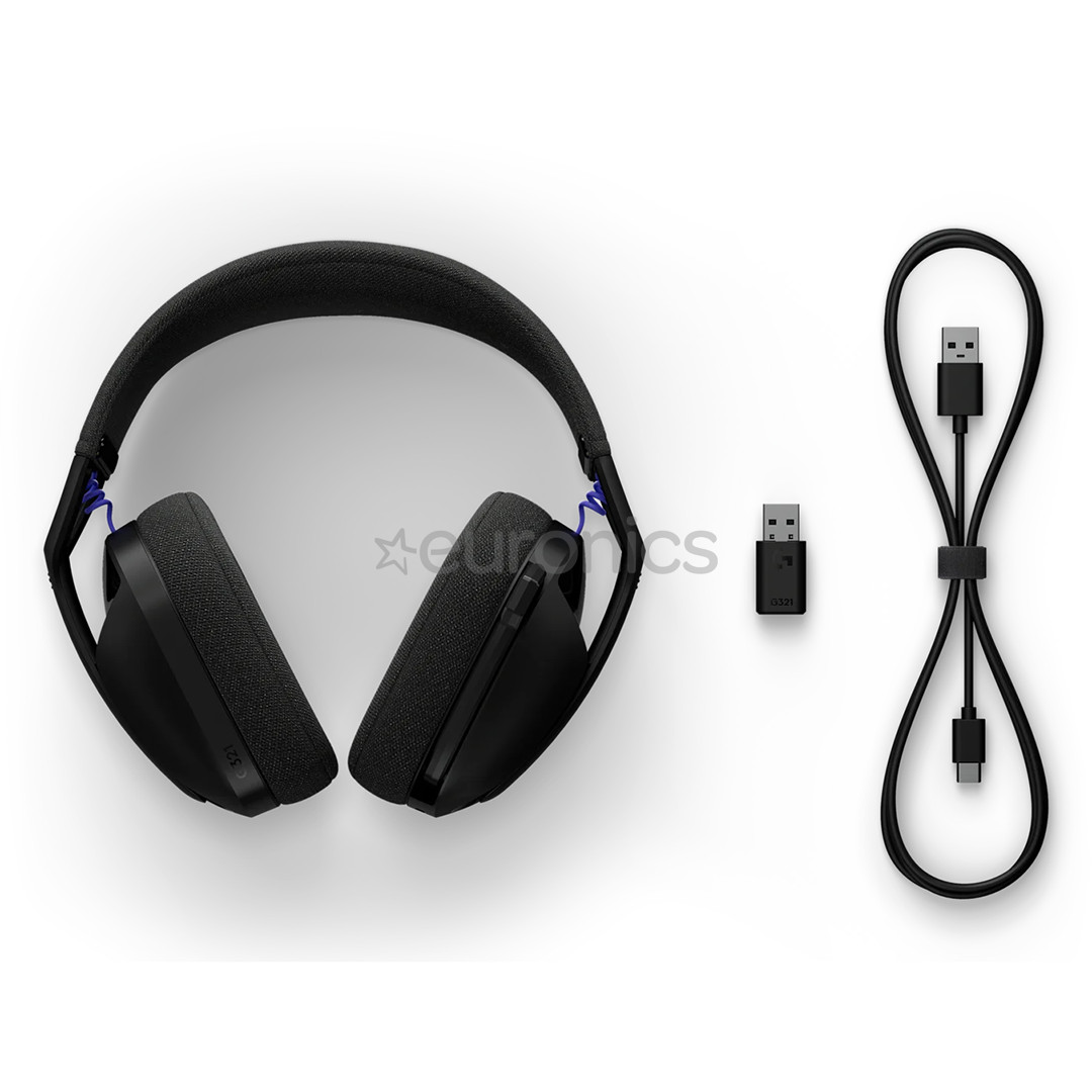 Logitech G321 LIGHTSPEED Wireless Gaming Headset, must - Juhtmevaba peakomplekt