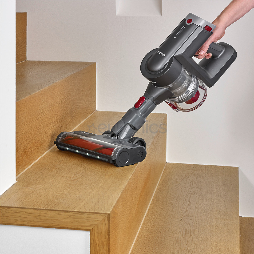 Severin, 2 в 1, серый/красный - Беспроводной пылесос
