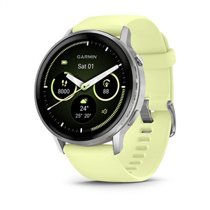 Garmin Venu 4, 45 mm, hõbe / kollane - Spordikell 010-03014-02