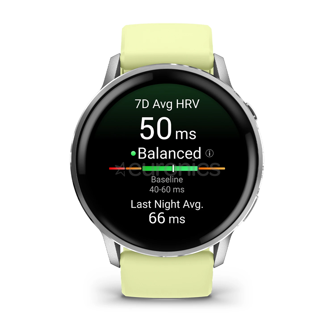 Garmin Venu 4, 45 mm, silver / citron - Sports watch
