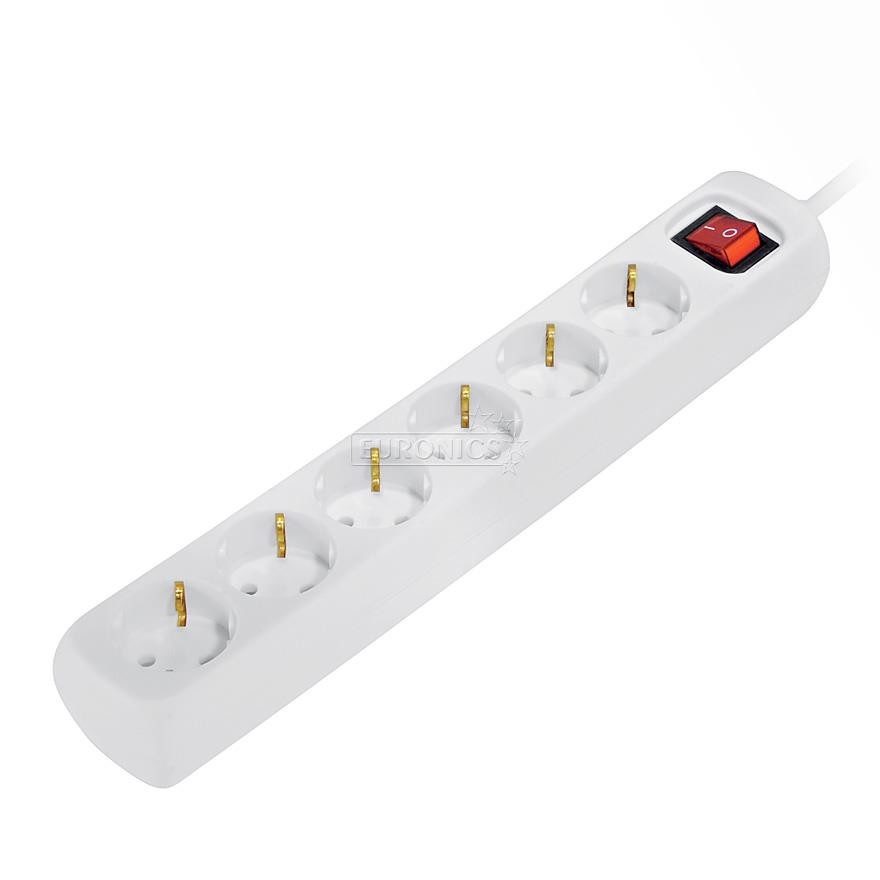 Hama, 1.4 m, 6 sockets, white - Extension plug