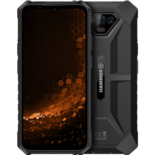 HAMMER Iron V, 6GB, 64GB, must - Nutitelefon TEL000912