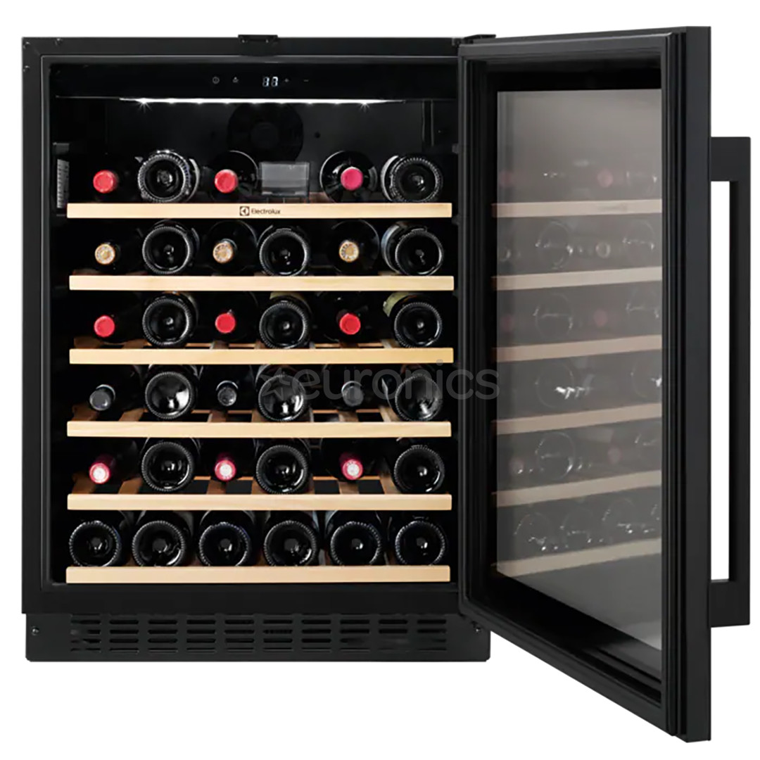 Electrolux 500 Series, 52 bottles, height 82 cm, black - Built-in Wine Cooler