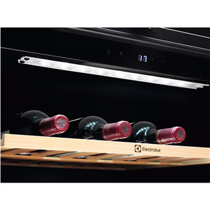 Electrolux 500 Series, 52 bottles, height 82 cm, black - Built-in Wine Cooler