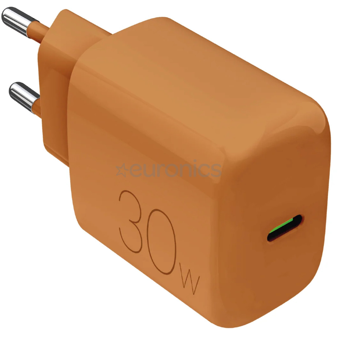 Puro DAILY 1, USB-C, 30 W, oranž - Laadija