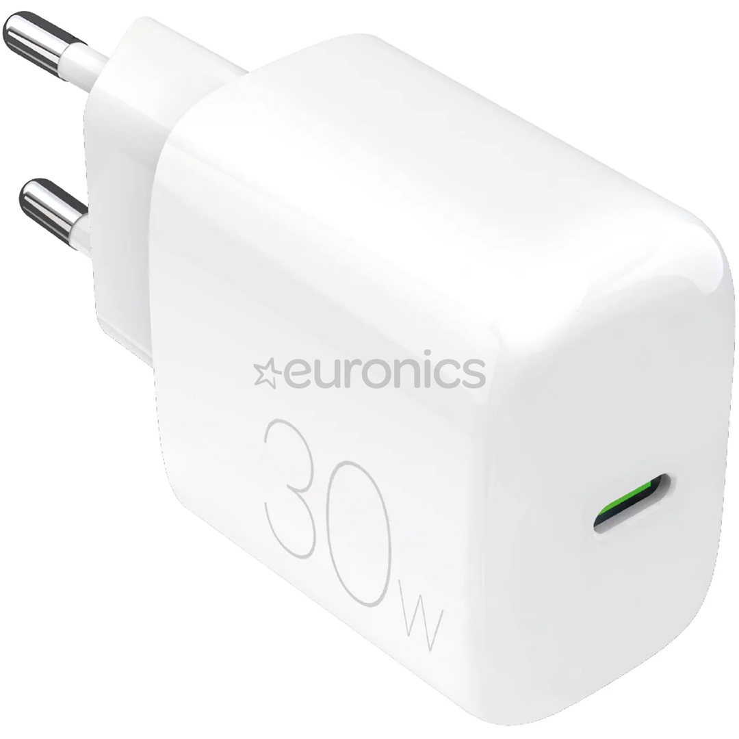 Puro DAILY 1, USB-C, 30 W, valge - Laadija