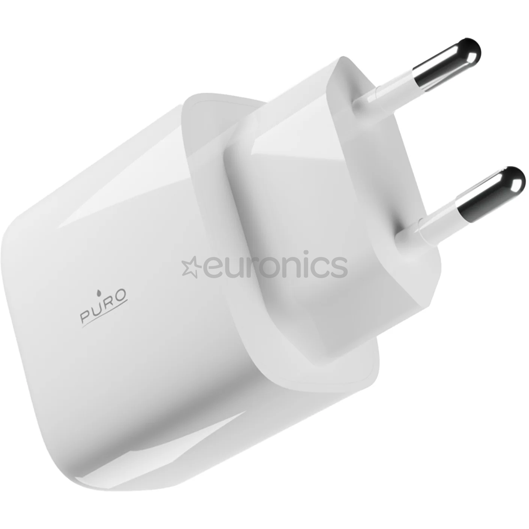 Puro DAILY 1, USB-C, 30 W, valge - Laadija