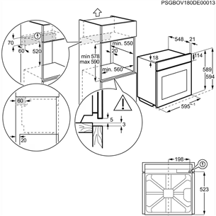 Electrolux, 72 L, must - Integreeritav ahi + induktsioonpliidiplaat