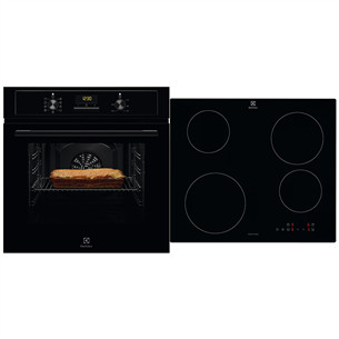 Electrolux, 65 L, must - Integreeritav ahi + induktsioonpliidiplaat EOF3H50BK+LIB60420CK