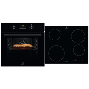 Electrolux, 65 L, must - Integreeritav ahi + induktsioonpliidiplaat EOF3H50BK+LIB60420CK