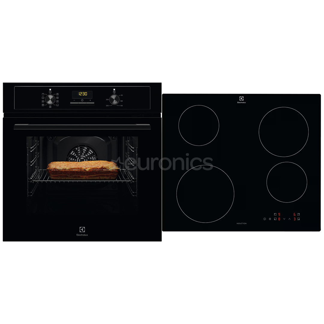 Electrolux, 65 L, must - Integreeritav ahi + induktsioonpliidiplaat