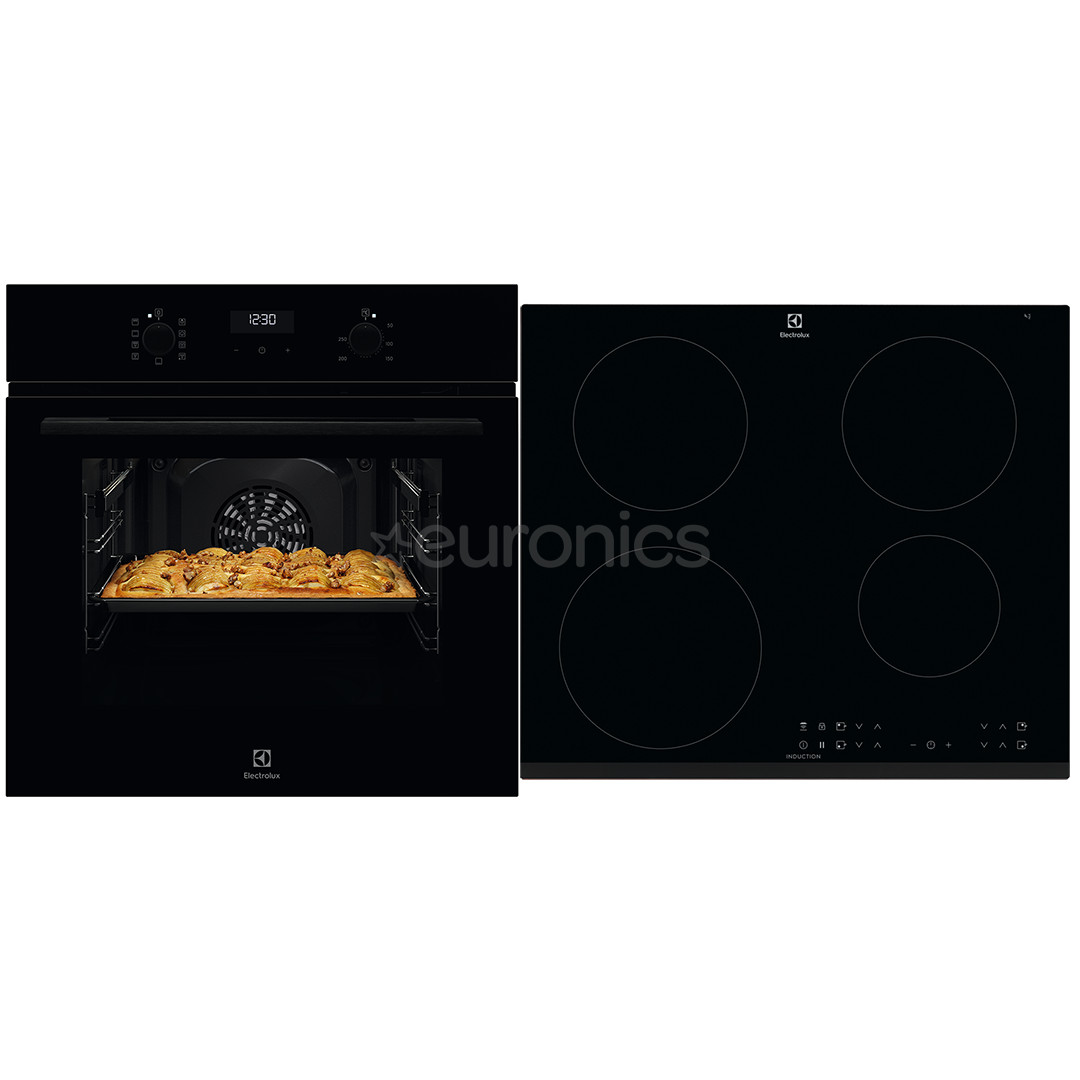 Electrolux, 65 L, must - Integreeritav ahi + induktsioonpliidiplaat