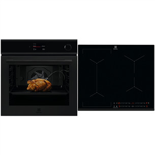 Electrolux, 72 L, black - Built-in oven + induction hob EOC9P3XT+EIV63443