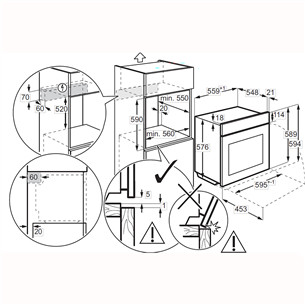 Electrolux, 72 л, черный - Интегрируемый духовой шкаф + индукционная варочная панель