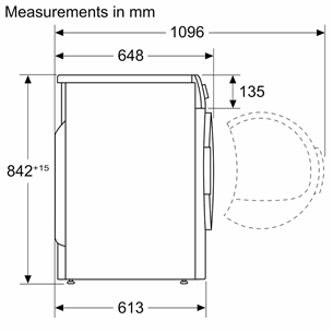 Bosch, Seeria 6, 9 kg, sügavus 61.3 cm - Pesukuivati