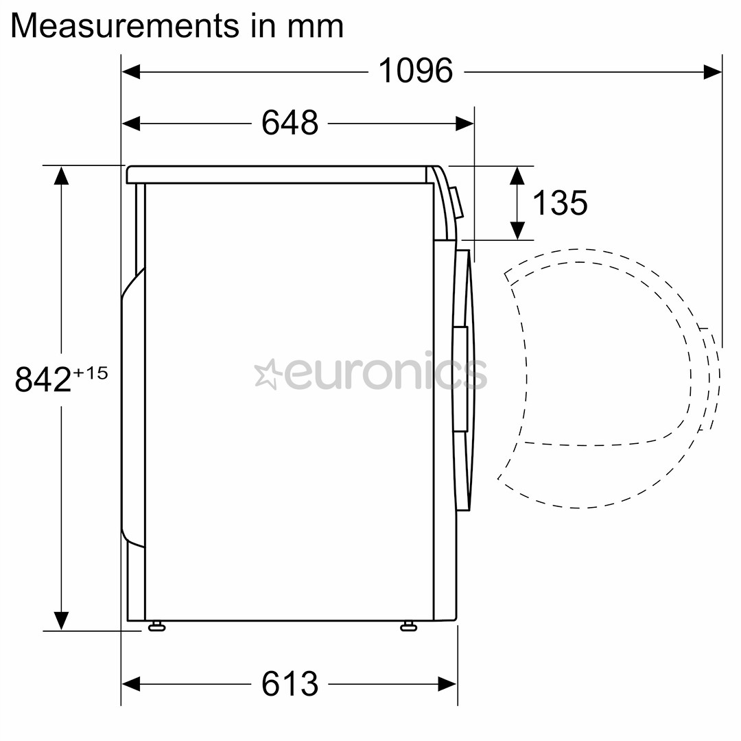 Bosch, Series 6, 9 kg, depth 61.3 cm - Clothes dryer