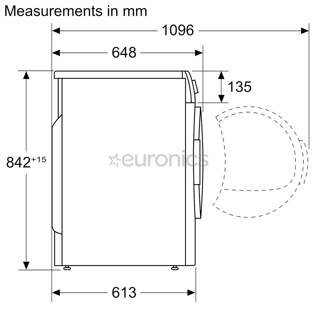 Bosch, Seeria 6, 9 kg, sügavus 61.3 cm - Pesukuivati