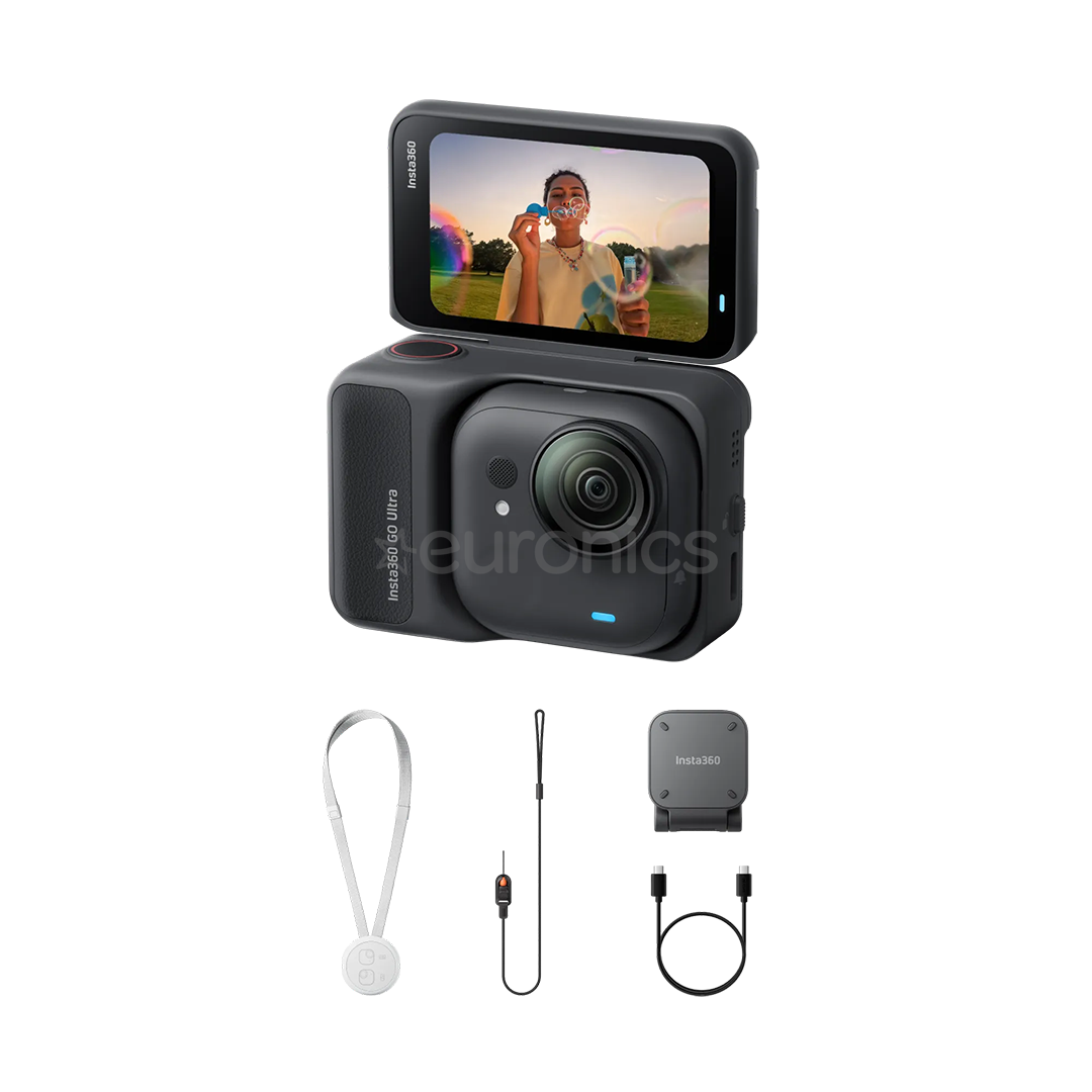 Insta360 GO Ultra Standard Bundle, must - Seikluskaamera
