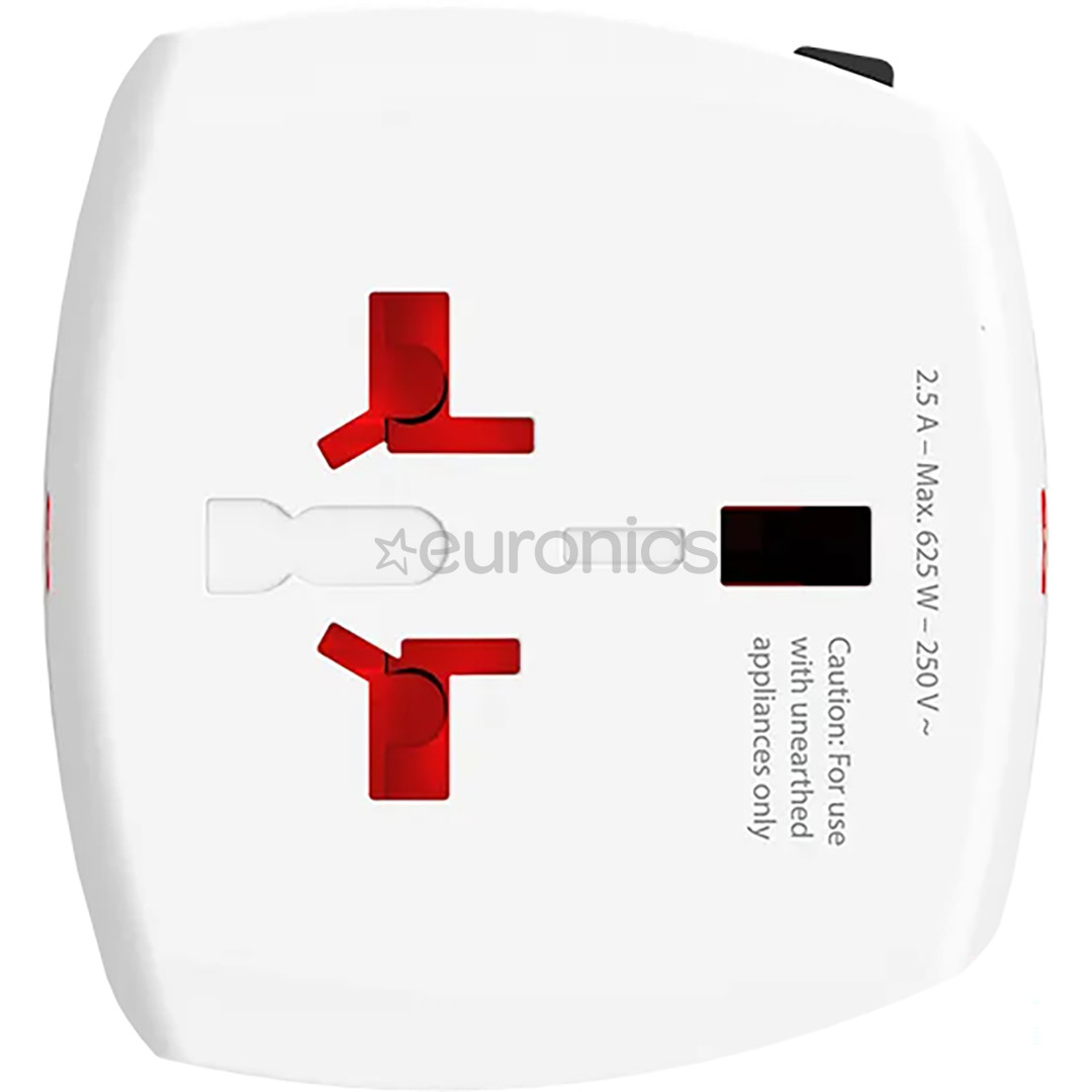 Skross MUV Micro, white - Travel adapter