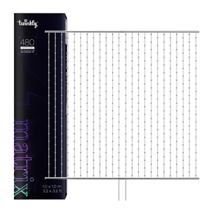 Twinkly Matrix, 100 x 100 cm, RGB, clear - LED light curtain