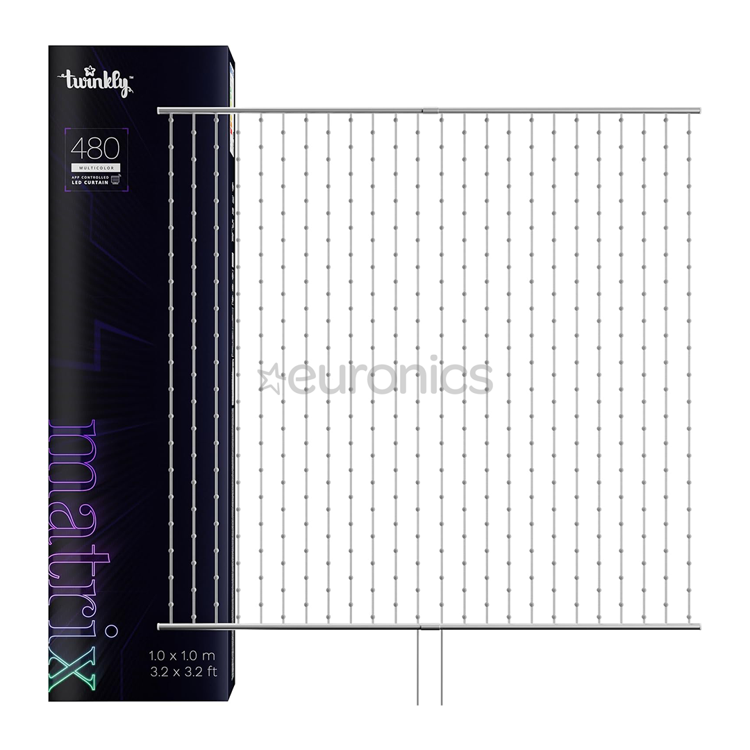 Twinkly Matrix, 100 x 100 cm, RGB, clear - LED light curtain