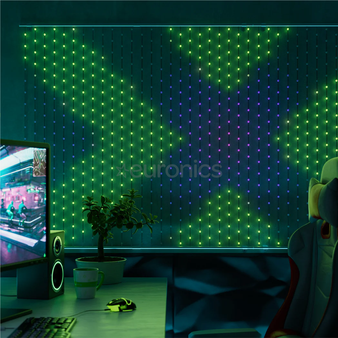 Twinkly Matrix, 100 x 100 cm, RGB, clear - LED light curtain