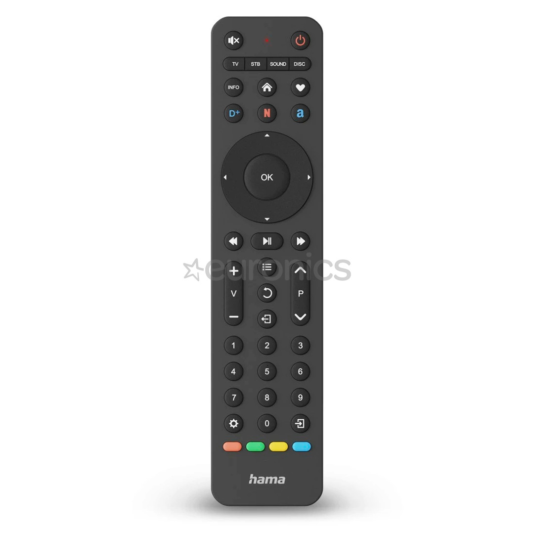 Hama 4-in-1 Universal TV Remote Control, черный - Универсальный пульт управления