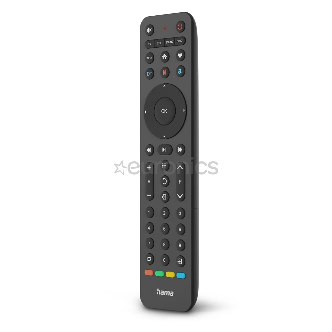 Hama 4-in-1 Universal TV Remote Control, must - Universaalne juhtimispult