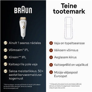 Braun Silk-expert Pro 5, белый/золотистый - Фотоэпилятор IPL