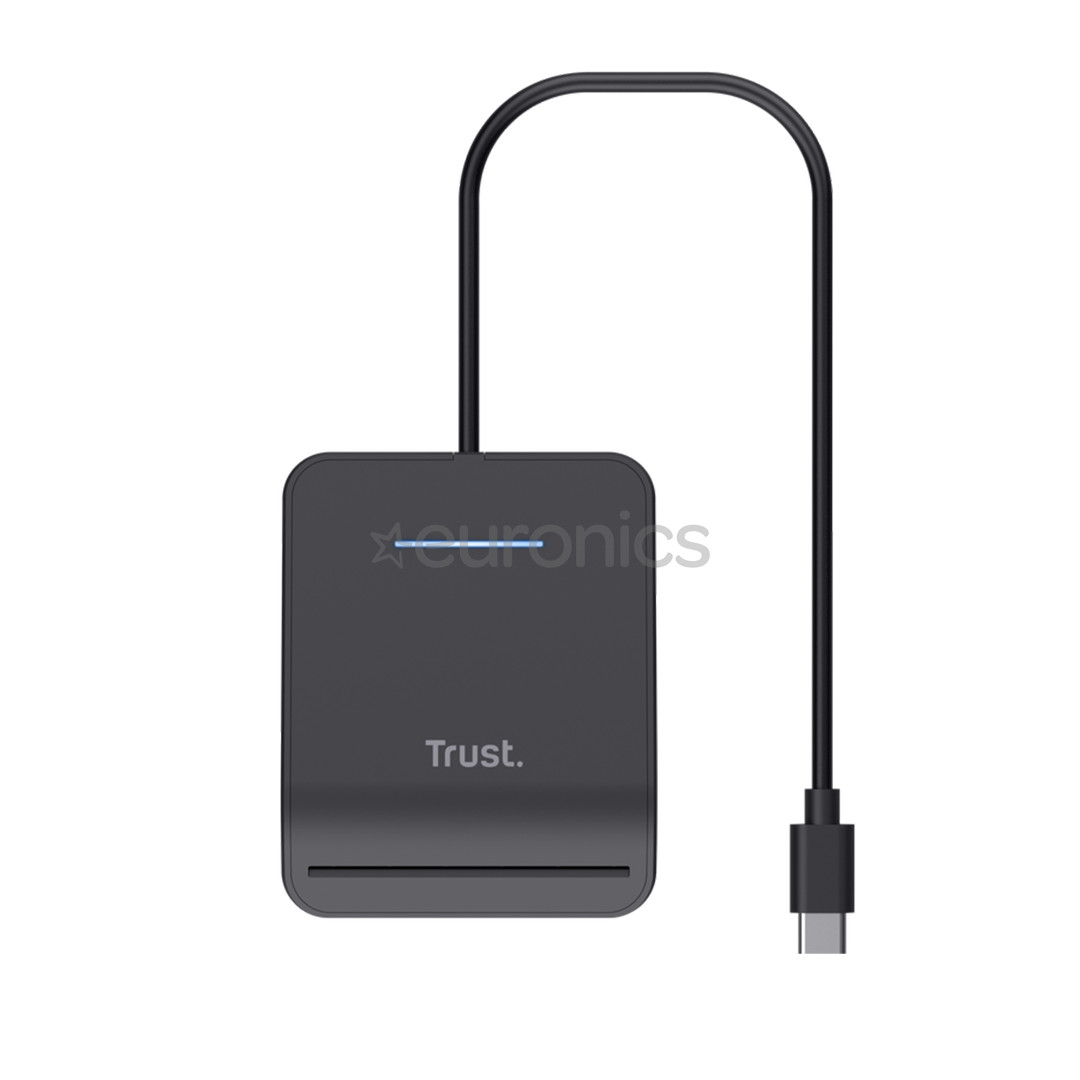 Trust Primo Smart Card Reader, USB-C, black - Smart card reader