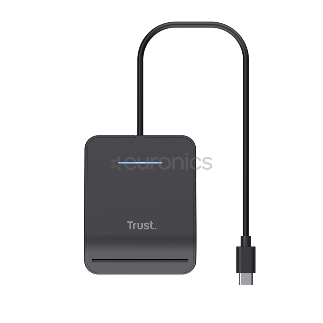 Trust Primo Smart Card Reader, USB-C, черный - Считыватель ID-карты