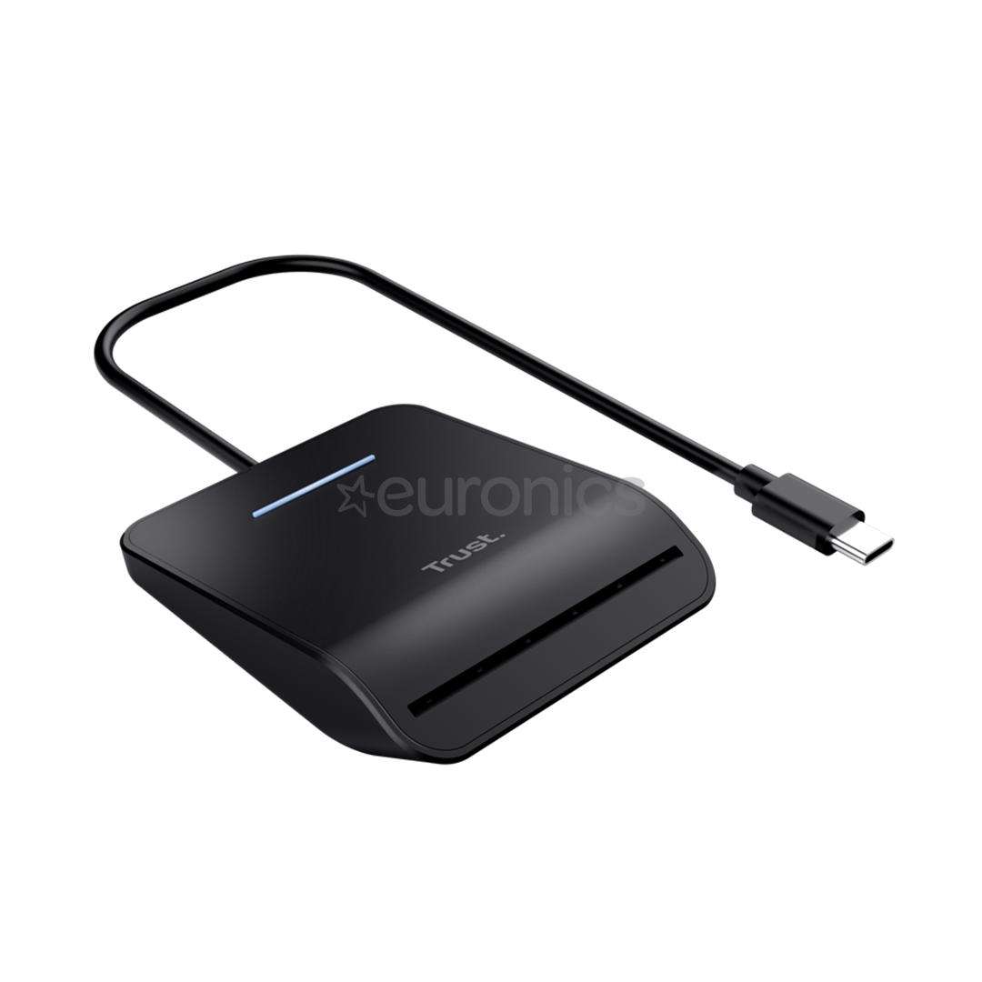 Trust Primo Smart Card Reader, USB-C, черный - Считыватель ID-карты