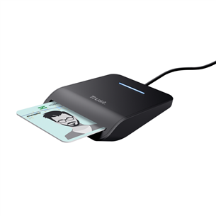 Trust Primo Smart Card Reader, USB-C, черный - Считыватель ID-карты