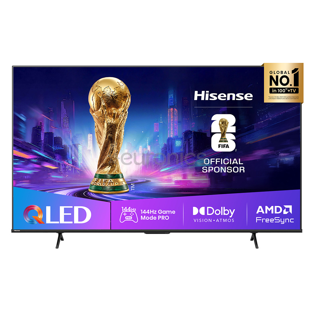 Hisense E7Q PRO, 65'', 4K UHD, QLED, black - TV