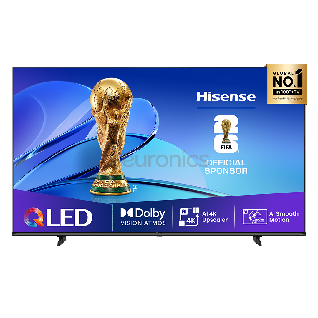 Hisense E7Q, 43'', 4K UHD, QLED, must - Teler