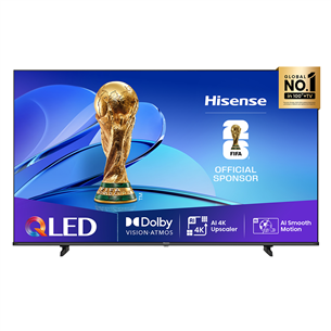 Hisense E7Q, 55'', 4K UHD, QLED, black - TV 55E7Q