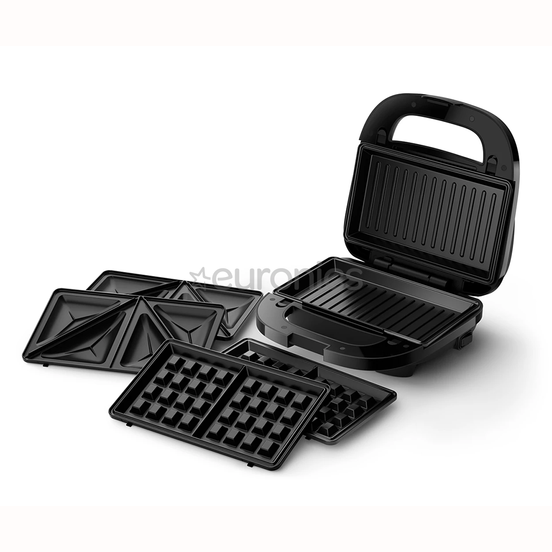 Philips 5000 Series, 750 W, black/grey - Sandwich make