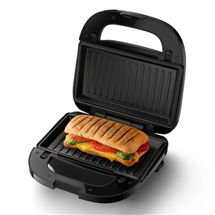 Philips 5000 Series, 750 W, black/grey - Sandwich make
